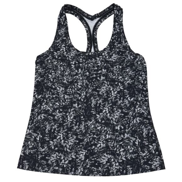LULULEMON Cool Racerback Tank Top Shorter Length Sz 4 Blossom Overlay Starlight - Picture 4 of 6